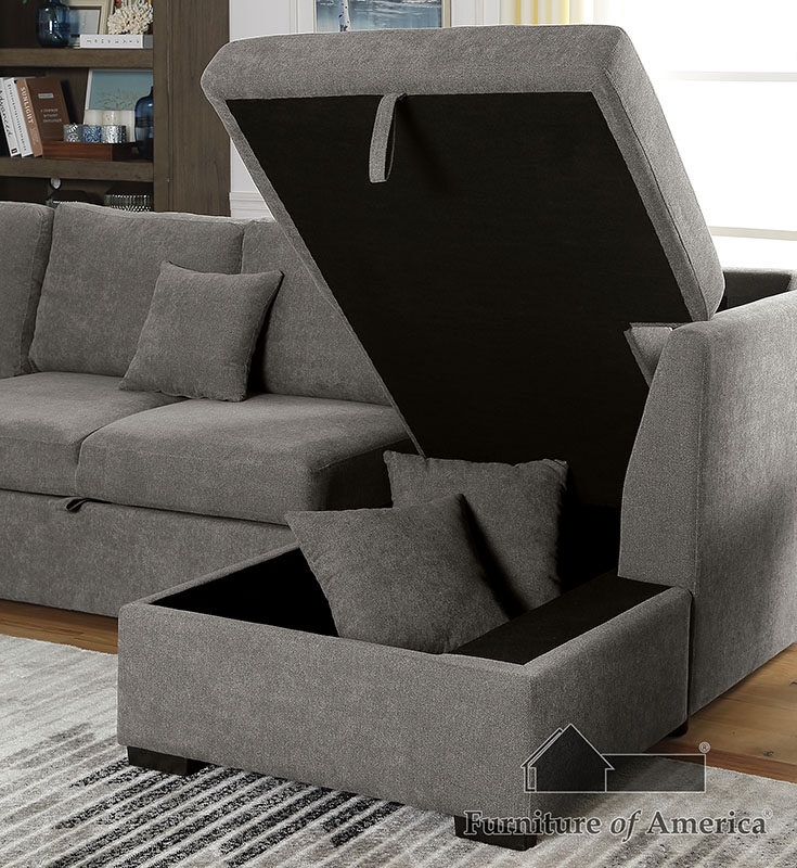 Bethan Sectional Sofa CM6946 (Nibbi) Furniture Of America Sectional ...