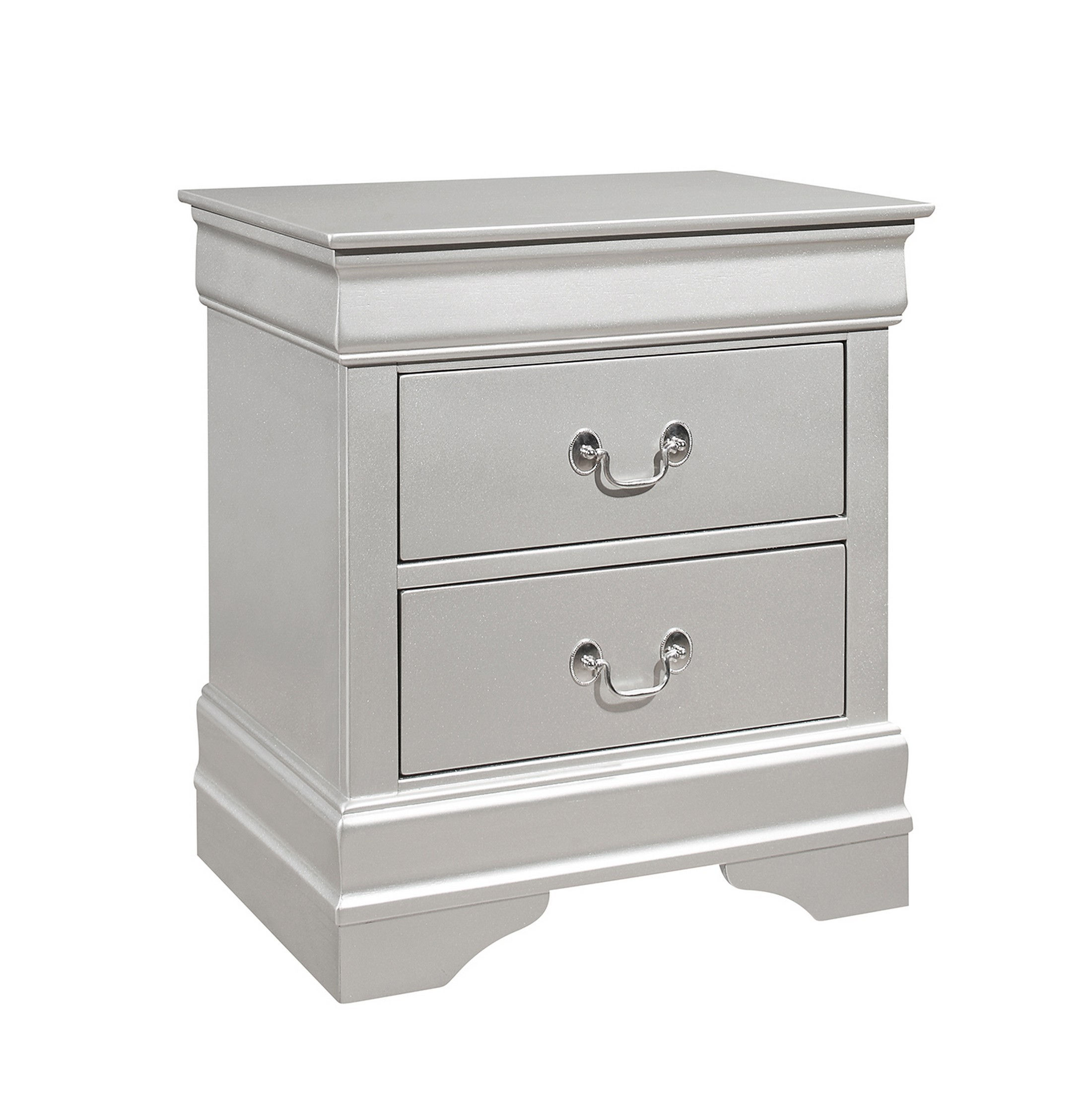 Marley Silver Night Stand marley Global Furniture USA Night Stands ...