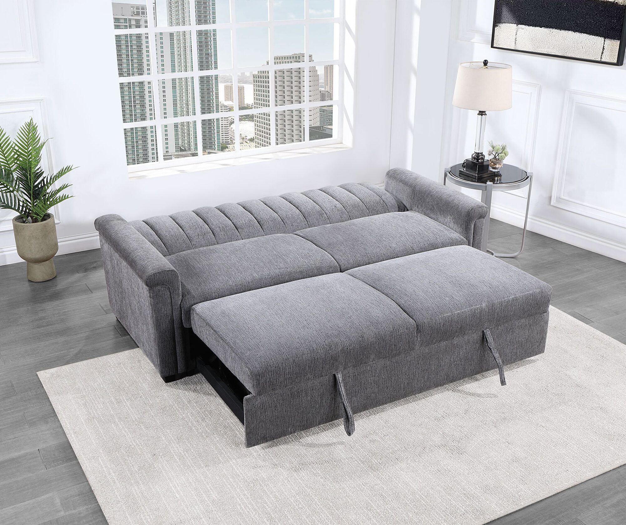 SOFA Global | Comfyco Bed GREY-PULL Gray U0201-DARK G0201 BED OUT Sofa
