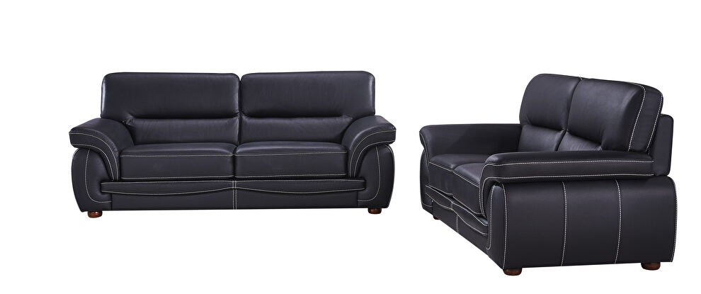 sienna black leather sofa
