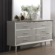 Metallic silver finish dresser by Coaster additional picture 2