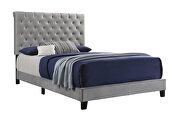 Gray velvet e king bed by Coaster additional picture 2