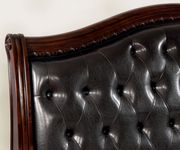 Dark cherry finish tufted headboard modern bed by Furniture of America additional picture 2