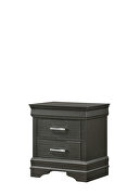 Gray finish acacia wood nightstand by Galaxy additional picture 4
