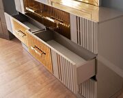 Gold detailed dresser made with wood in gray by Galaxy additional picture 7