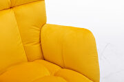Mid-century modern velvet tufted upholstered rocking chair in yellow by La Spezia additional picture 6