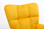 Mid-century modern velvet tufted upholstered rocking chair in yellow by La Spezia additional picture 7
