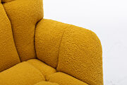 Mid century modern teddy fabric tufted upholstered rocking chair in yellow by La Spezia additional picture 7