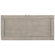 U-style accent gray wooden cabinet with decorative mirror door by La Spezia additional picture 5