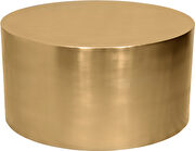 Round cylinder gold contemporary coffee table by Meridian additional picture 4