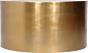 Round cylinder gold contemporary coffee table by Meridian additional picture 5