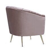 Blush and gold velvet accent chair by Manhattan Comfort additional picture 3
