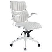 Mid back office chair in white by Modway additional picture 2