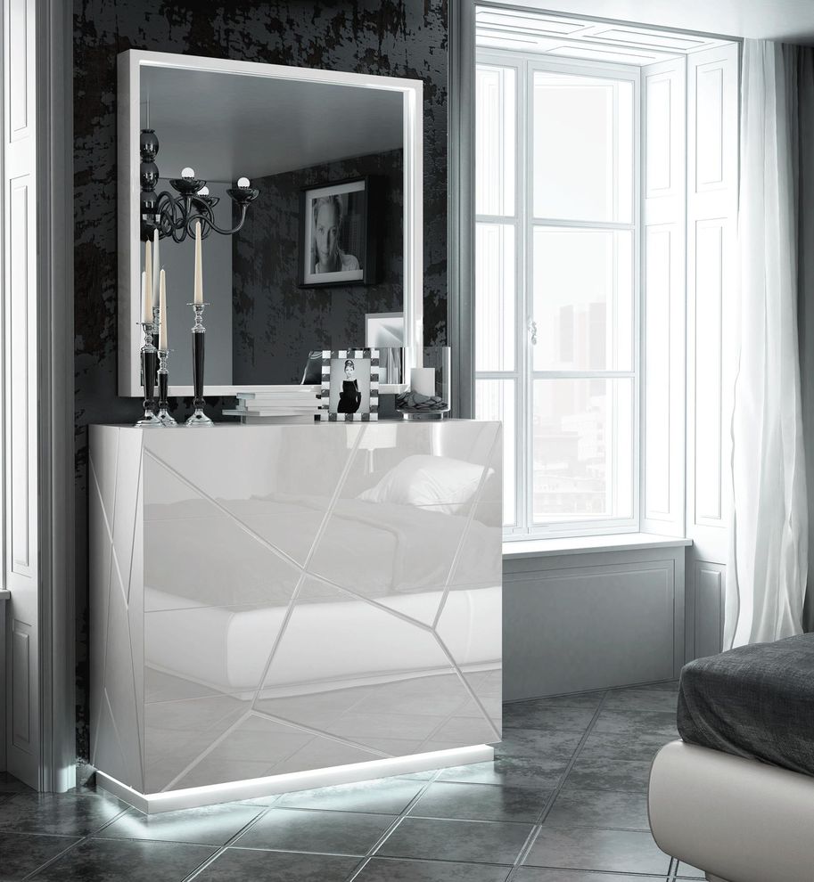 Spain-made contemporary white high gloss dresser by Franco Spain