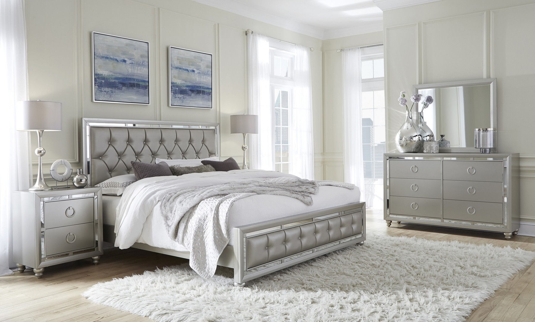Riley Queen Size Bed by Global